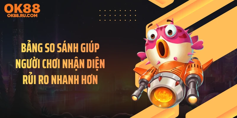 Bảng so sánh giúp người chơi nhận diện rủi ro nhanh hơn